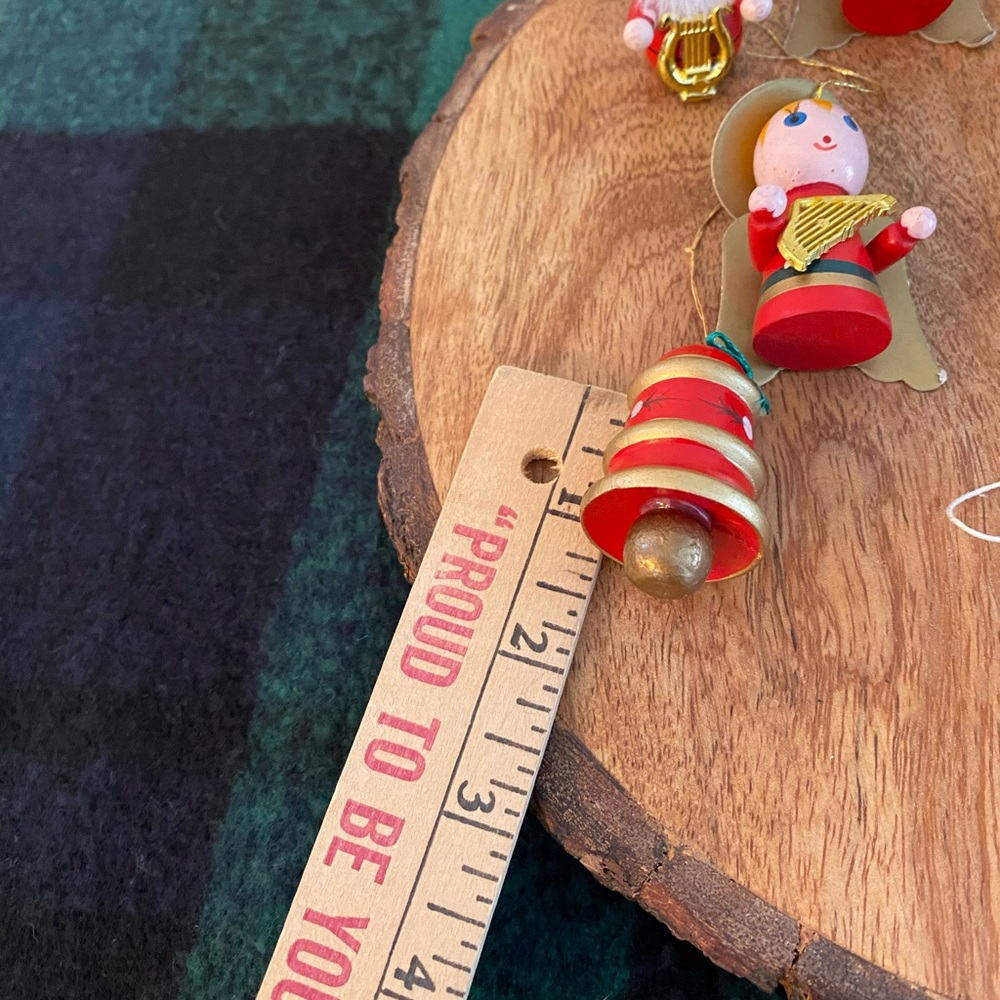 Vintage Wooden Hand Painted Christmas Ornaments Made In Germany Arts And Crafts - Picture 11 of 11
